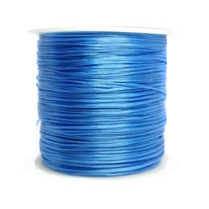 Шнур латексный эластичный ПЛОСКИЙ 0,8*0,4 мм деним катушка около 100 метров