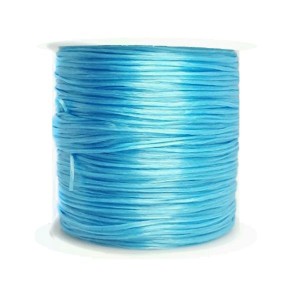 Шнур латексный эластичный ПЛОСКИЙ 0,8*0,4 мм персидский синий катушка около 100 метров