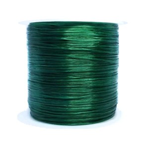Шнур латексный эластичный ПЛОСКИЙ 0,8*0,4 мм изумрудно-зеленый катушка около 100 метров