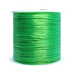 Шнур латексный эластичный ПЛОСКИЙ 0,8*0,4 мм майский зеленый катушка около 100 метров