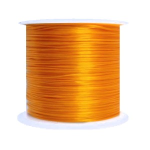 Шнур латексный эластичный ПЛОСКИЙ 0,8*0,4 мм жженый апельсин катушка около 100 метров