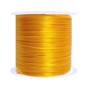 Шнур латексный эластичный ПЛОСКИЙ 0,8*0,4 мм спелая тыква катушка около 100 метров