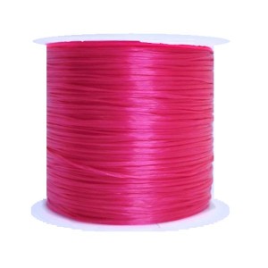 Шнур латексный эластичный ПЛОСКИЙ 0,8*0,4 мм яркая фуксия катушка около 100 метров