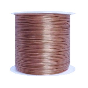 Шнур латексный эластичный ПЛОСКИЙ 0,8*0,4 мм какао с молоком катушка около 100 метров