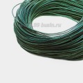 Шнур вощеный 1 мм  тёмно-зеленый 65 метров/упаковка