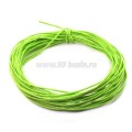 Шнур вощёный 1 мм, цвет сочный салатовый,  100% хлопок около 6 метров