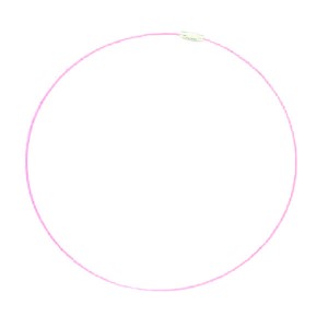 Чокер основа для колье,  длина  45 см, 1 мм, неоновый розовый, 1 штука