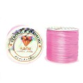 Шнур латексный эластичный ПЛОСКИЙ 0,8*0,4 мм розовый катушка около 100 метров