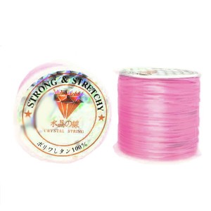 Шнур латексный эластичный ПЛОСКИЙ 0,8*0,4 мм розовый катушка около 100 метров