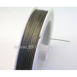 Тросик ювелирный 0,45 серебристый катушка ок. 30 метров