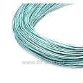 Шнур вощёный 1 мм, цвет бирюзовый, в пасме, 100% хлопок около 66 метров