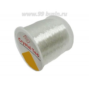 Шнур латексный эластичный 0,8 бесцветный, катушка около 70 метров