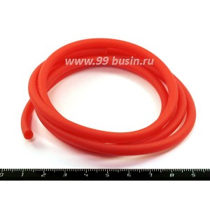 Шнур латексный полый 5 мм цвет красный 1 метр/упаковка