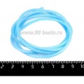 Шнур латексный полый 2 мм цвет голубой 1 метр/упаковка