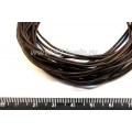 Шнурок натуральная кожа темно-коричневый 1 мм 5 метров/упак