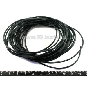 Шнурок натуральная кожа 2 мм темно-серый грозовой , 5 метров/упак