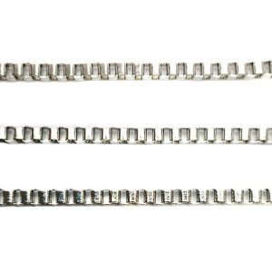 Цепочка нержавеющая сталь (stainless steel) Якорная прямоугольное звено с закругленными углами, 1,7*2,3 мм, 1 метр