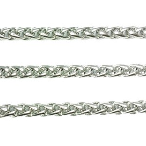 Цепочка нержавеющая сталь (stainless steel) Колосок, гнутое овальное звено 7*5 мм, 1 метр