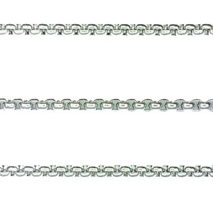 Цепочка нержавеющая сталь (stainless steel) Якорная квадратное звено с закругленными углами, 3*3 мм, 1 метр