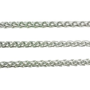 Цепочка нержавеющая сталь (stainless steel) Колосок, гнутое овальное звено 5,5*4 мм, 1 метр