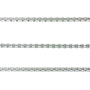 Цепочка нержавеющая сталь (stainless steel) Якорная квадратное звено с закругленными углами, 2,5*2,5 мм, 1 метр