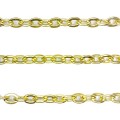 Цепочка нерж. Запаянные овальные звенья, 5*4*1 мм цвет золото 1 метр/упак