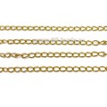 Цепочка нержавеющая сталь (stainless steel) запаянные звенья 4*3*0,6 мм, золото, 1 метр/упаковка