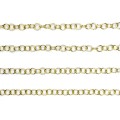 Цепочка нерж. "Колечки" запаянные звенья, 3*0,5 мм цвет золото 1 метр/упак