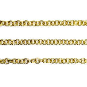 Цепочка нерж. "Колечки" запаянные звенья, 4*0,8 мм цвет золото 1 метр/упак