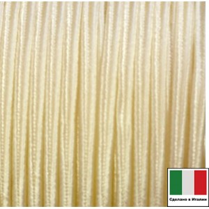 Сутаж Италия 4 мм цвет Crema (кремовый) 1 метр