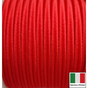 Сутаж премиум Италия 4 мм цвет Rosso (красный) 1 метр