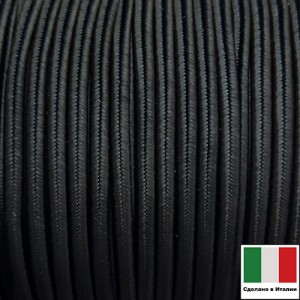 Сутаж премиум Италия 4 мм цвет Nero (чёрный) 1 метр