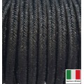 Сутаж премиум Италия 4 мм цвет Nero Metal (чёрный металлик) 1 метр