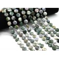 Бусины из агата мохового круг гр.12мм, 38см, 26 бусин