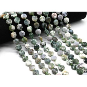 Бусины из агата мохового круг гр.12мм, 38см, 26 бусин Бусины из агата мохового круг гр.12мм, 38см, 26 бусин