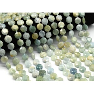 Бусины из аквамарина круг гр.12мм, 38см, 28 бусин Бусины из аквамарина круг гр.12мм, 38см, 28 бусин