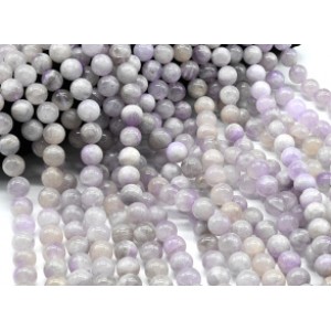 Бусины из аметиста лавандового шарик 12мм, 38см, 31 бусина