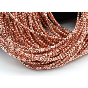 Бусины из гематита шарик гр.3мм цв.розовый, 40см, 140 бусин Бусины из гематита шарик гр.3мм цв.розовый, 40см, 140 бусин