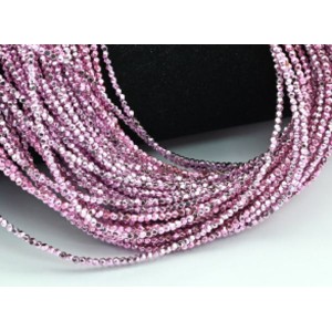 Бусины из гематита многогранник 2мм цв.розовый, 38см, 190 бусин