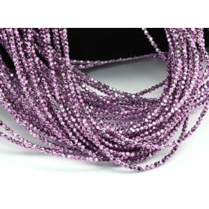 Бусины из гематита многогранник 2мм цв.сиреневый, 40см, 195 бусин