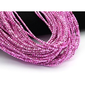 Бусины из гематита шарик гр.3мм цв.малиновый, 40см, 140 бусин