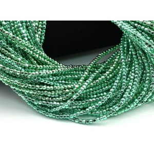 Бусины из гематита кубик 3мм цв.мятный, 40см, 133 бусины