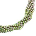 Натуральный камень ГЕМАТИТ бусины круглые 3 мм, цвет блестящие розово-зеленый мультиколор, около 40 см/нить