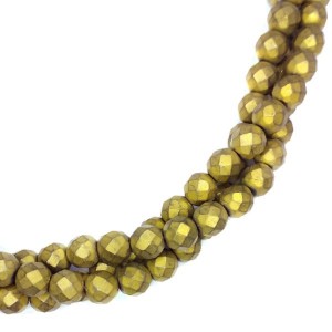 Натуральный камень ГЕМАТИТ бусины круглые граненые 6 мм, цвет матовый оливковый металлик (неравномерная окраска), около 40 см/нить