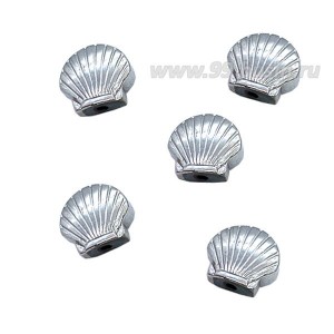 Натуральный камень ГЕМАТИТ бусина Ракушка 9*8,5 мм, цвет серебро, 10 штук/упаковка Натуральный камень ГЕМАТИТ бусина Ракушка 9*8,5 мм, цвет серебро, 10 штук/упаковка