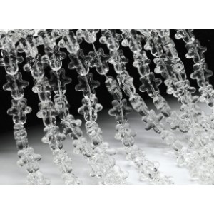 Бусины из горного хрусталя Пряничный человечек 14мм, 37см, 25 бусин (иск.)