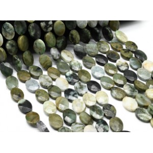 Бусины из жадеита овал гр.13*18мм, 40см, 22 бусины