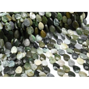 Бусины из жадеита капля гр.13*18мм, 39см, 22 бусины