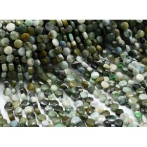 Бусины из жадеита круг гр.8мм, 40см, 49 бусин