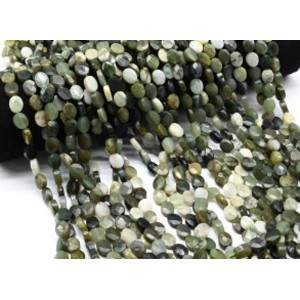Бусины из жадеита овал гр.8*10мм, 40см, 39 бусин